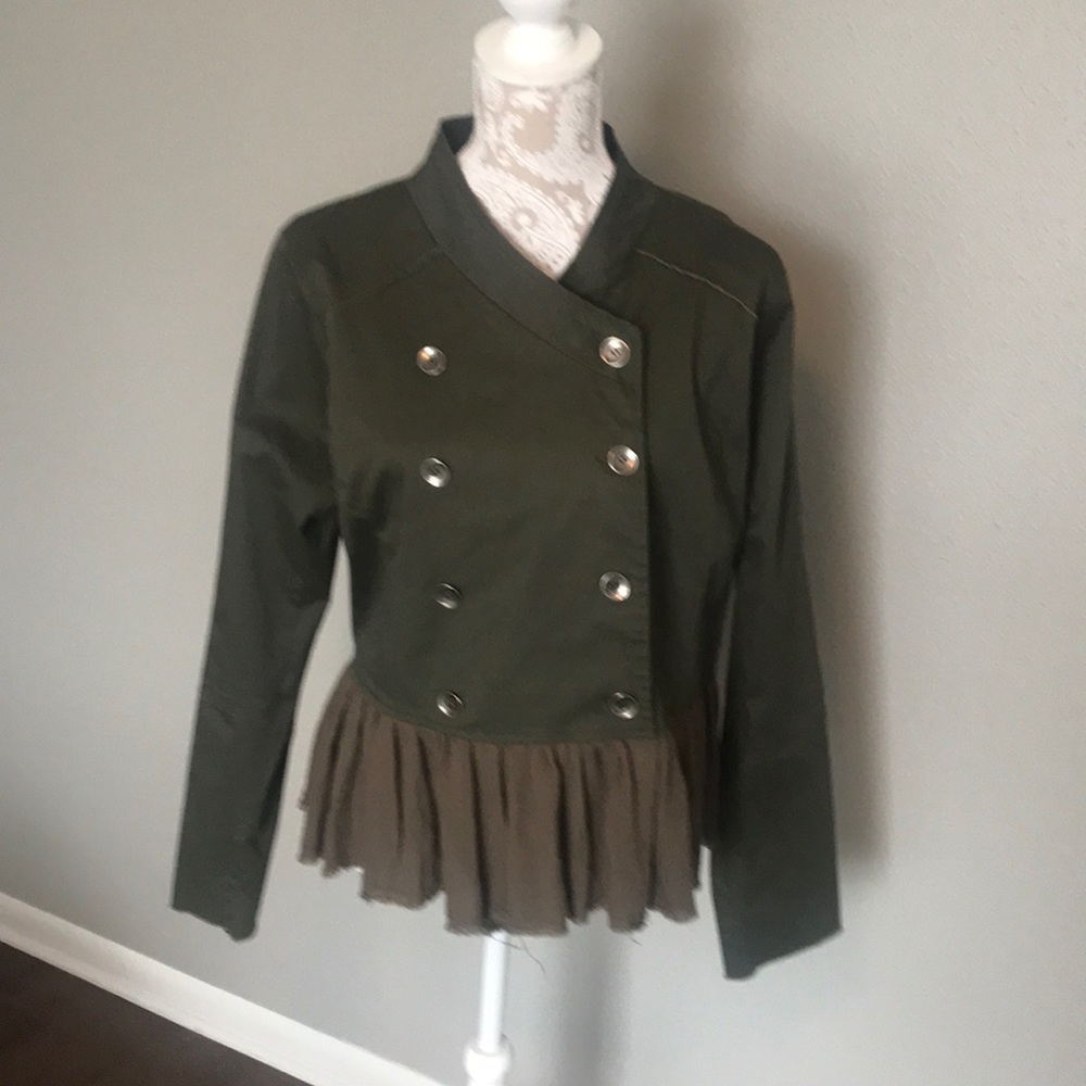NWT Mystree army green jacket